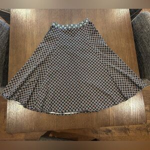 ASOS Navy and Rust Geometric Circle Skirt